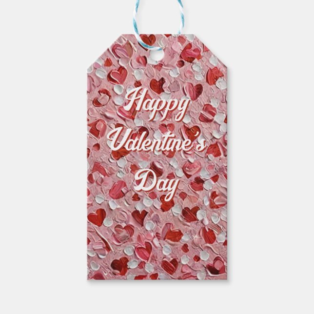 Happy Valentine's Day Geschenkanhänger (Vorderseite)