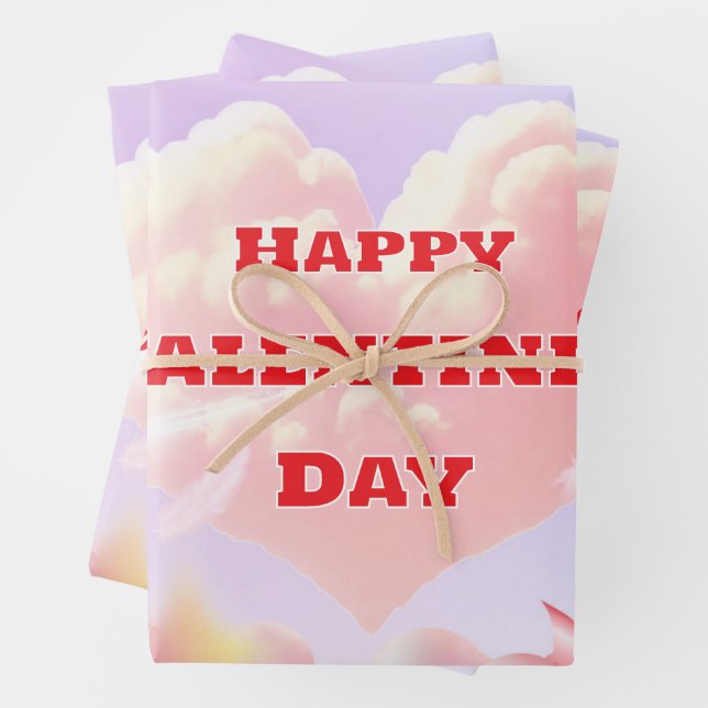 Happy Valentine's Day Geschenkpapier Set (Beispiel)