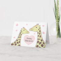 Happy Valentine's Day Giraffe Paar