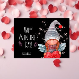 Happy Valentines Day Girly Gnome mit Herzblut Feiertagskarte