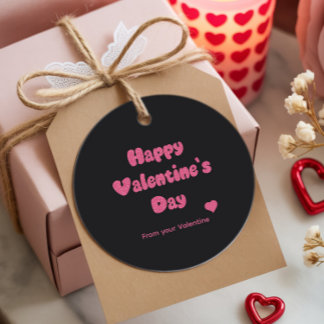 Happy Valentine's Day Glitter Favor Tags Geschenkanhänger