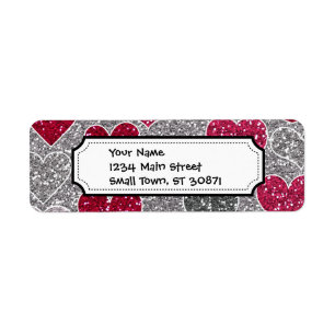 Happy Valentine's Day Glitzer Liebe Bling Hearts