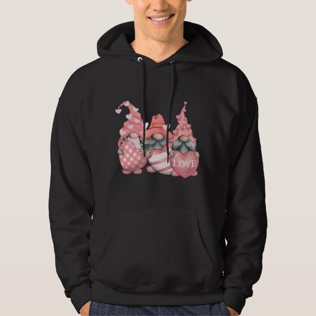 Happy Valentines Day Gnome Couple Matching Geschen Hoodie (Vorderseite)