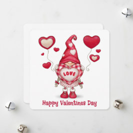 Happy Valentines Day Gnome Feiertagskarte