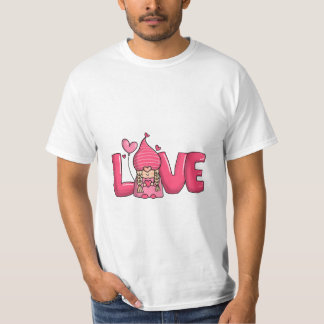 Happy Valentines Day Gnome mit Leopardensonnenblum T-Shirt