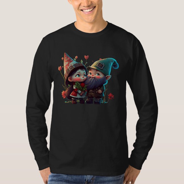 Happy Valentine's Day Gnome with Love T-Shirt (Vorderseite)