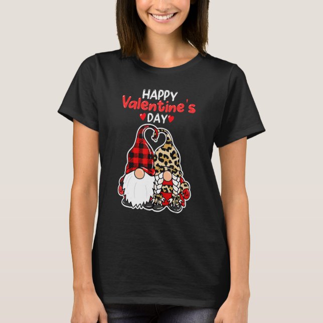 Happy Valentines Day Gnomes Couple Valentines Day  T-Shirt (Vorderseite)