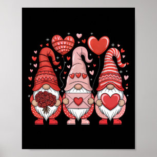 Happy Valentine's Day Gnomes Herz Niedliche Liebe Poster