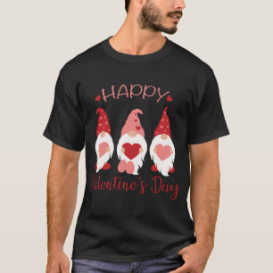 Happy Valentine's Day Gnomes Red Kariert Hearts Li T-Shirt