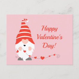 Happy Valentines Day Gnomes Red Pink Postkarte