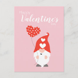 Happy Valentines Day Gnomes Red Pink Postkarte
