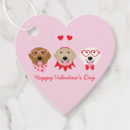 Happy Valentines Day Golden Retriever Hunde Geschenkanhänger