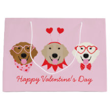 Happy Valentines Day Golden Retriever Hunde