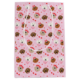 Happy Valentines Day Golden Retriever Hunde Mittlere Geschenktüte