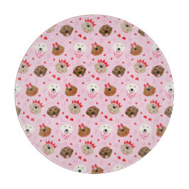 Happy Valentines Day Golden Retriever Hunde Schneidebrett