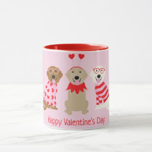 Happy Valentines Day Golden Retriever Hunde Tasse