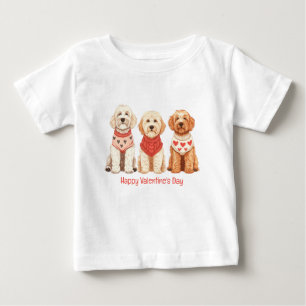 Happy Valentines Day Goldendoodle Hunde Baby T-shirt