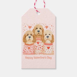 Happy Valentines Day Goldendoodle Hunde Geschenkanhänger