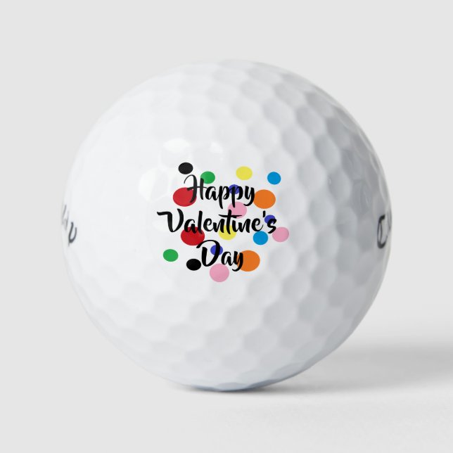 Happy Valentine's Day Golf Balls Golfball (Vorderseite)