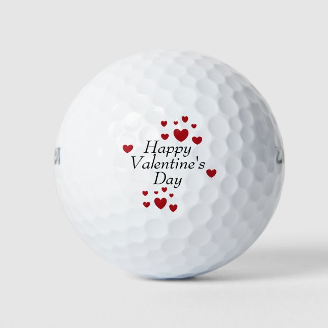 Happy Valentine's Day Golf Balls Golfball (Vorderseite)