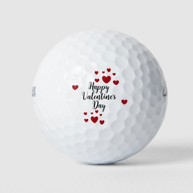 Happy Valentine's Day Golf Balls Golfball (Vorderseite)