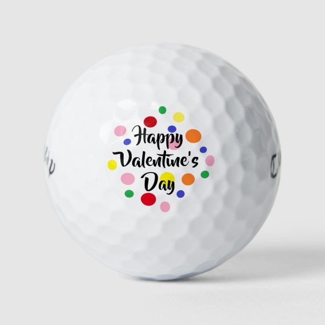 Happy Valentine's Day Golf Balls Golfball (Vorderseite)