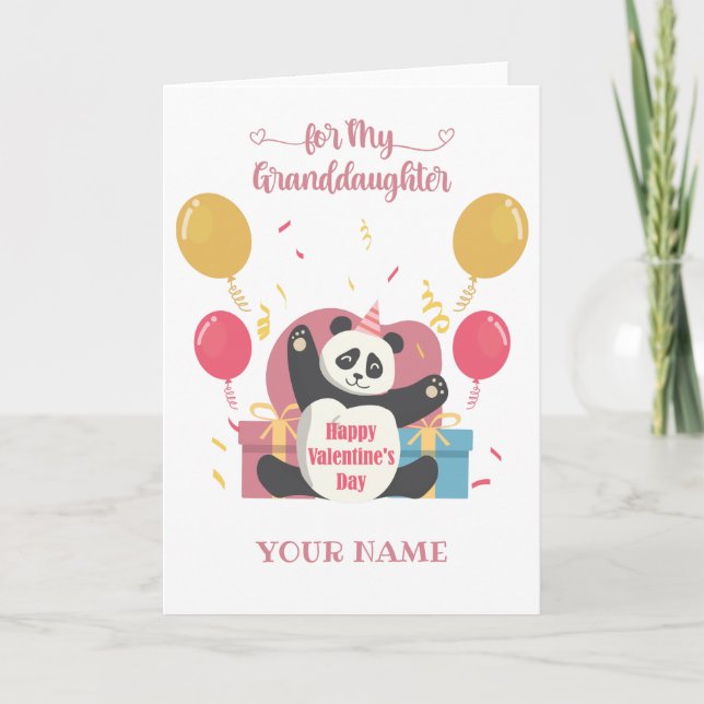 Happy Valentine's Day Grandtochter Card Feiertagskarte (Vorderseite)