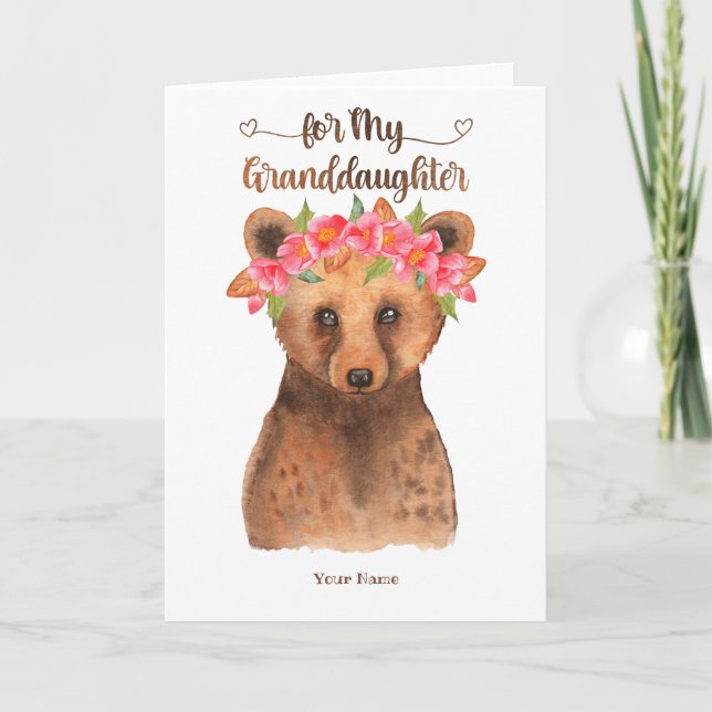 Happy Valentine's Day Grandtochter Card Feiertagskarte (Vorderseite)