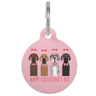 Happy Valentines Day Great Dane Hunde Haustiermarke