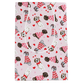 Happy Valentines Day Great Dane Hunde Mittlere Geschenktüte