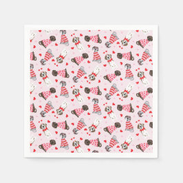 Happy Valentines Day Great Dane Hunde Serviette