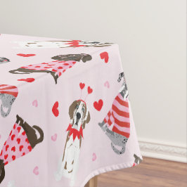 Happy Valentines Day Great Dane Hunde Tischdecke
