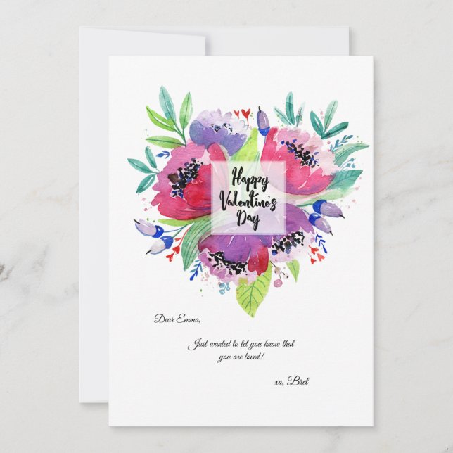 Happy Valentine's Day Greeting Card Feiertagskarte (Vorderseite)