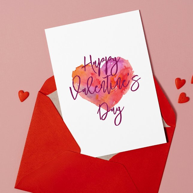 Happy Valentine's Day Heart Classroom Valentine Mitteilungskarte (Happy Valentine's Day Heart Classroom Valentine's Note Card)