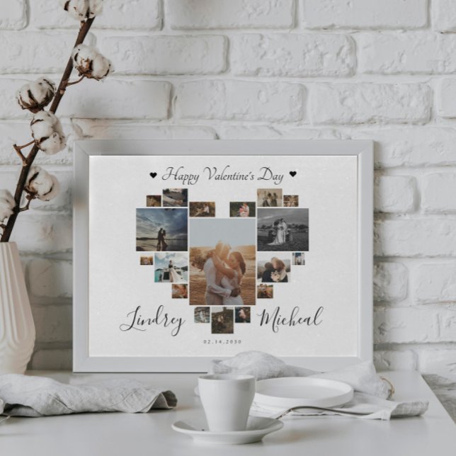 HAPPY VALENTINE'S DAY HEART COLLAGE POSTER (Von Creator hochgeladen)