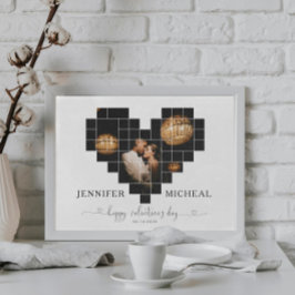 HAPPY VALENTINE'S DAY HEART COLLAGE POSTER