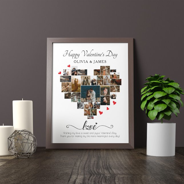 HAPPY VALENTINE'S DAY HEART COLLAGE POSTER (Von Creator hochgeladen)