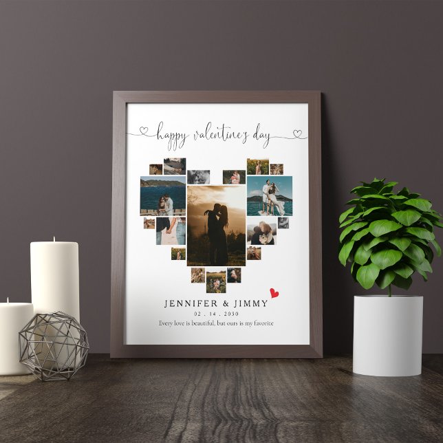 HAPPY VALENTINE'S DAY HEART COLLAGE POSTER (Von Creator hochgeladen)