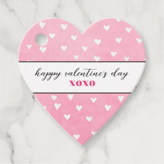 Happy Valentine's Day Heart Favor Tags Geschenkanhänger