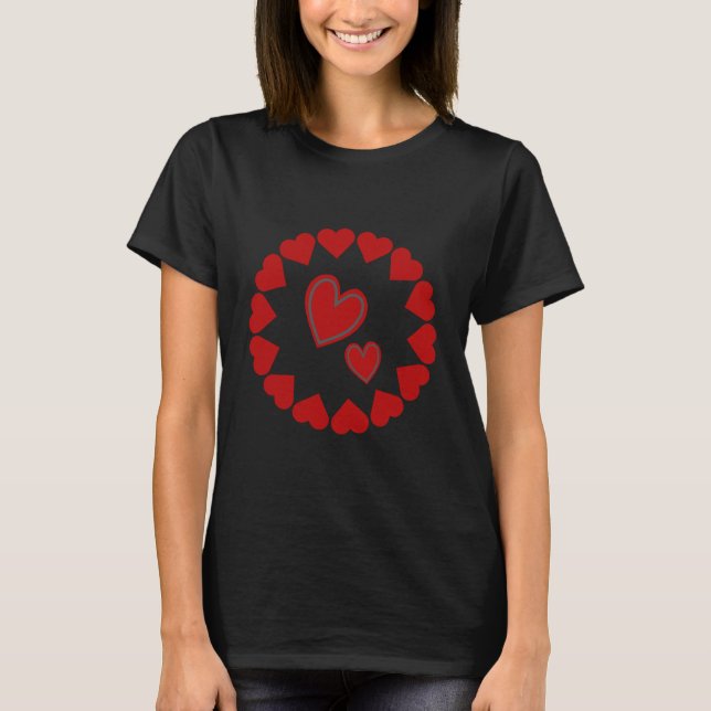 Happy Valentine's Day Heart Red T - Shirt (Vorderseite)