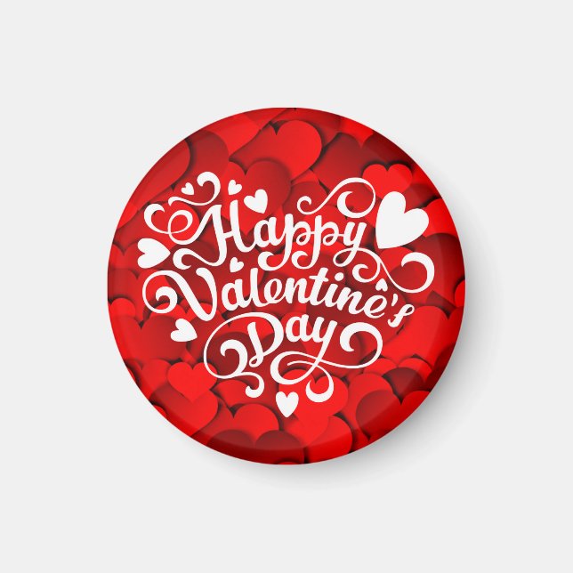 Happy Valentine's Day Heart Shape-23803 Magnet (Vorne)