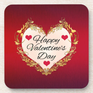 Happy Valentine's Day Heart Shape-47949 Getränkeuntersetzer