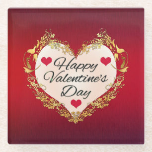 Happy Valentine's Day Heart Shape-47949 Glasuntersetzer