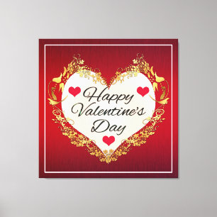 Happy Valentine's Day Heart Shape-47949 Leinwanddruck