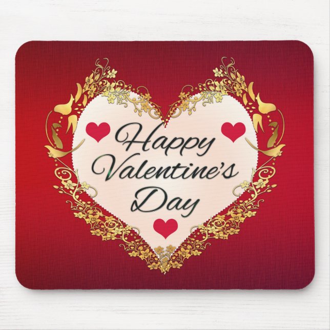 Happy Valentine's Day Heart Shape-47949 Mousepad (Vorne)