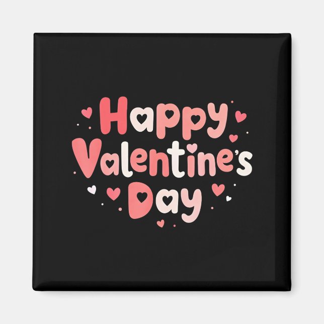 Happy Valentines Day Heart Teacher Funny Matching  Magnet (Vorne)