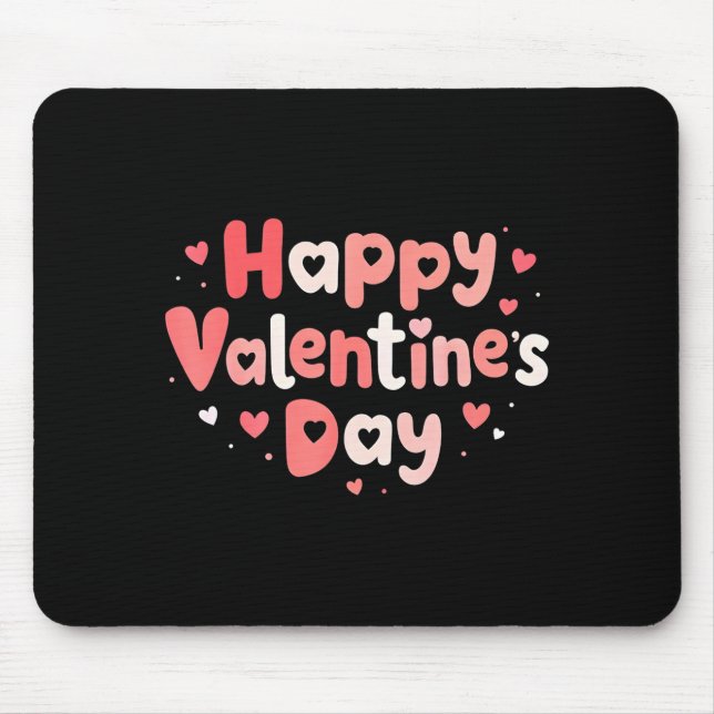 Happy Valentines Day Heart Teacher Funny Matching  Mousepad (Vorne)