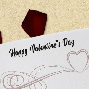 Happy Valentines Day Heart Typografy Permastempel