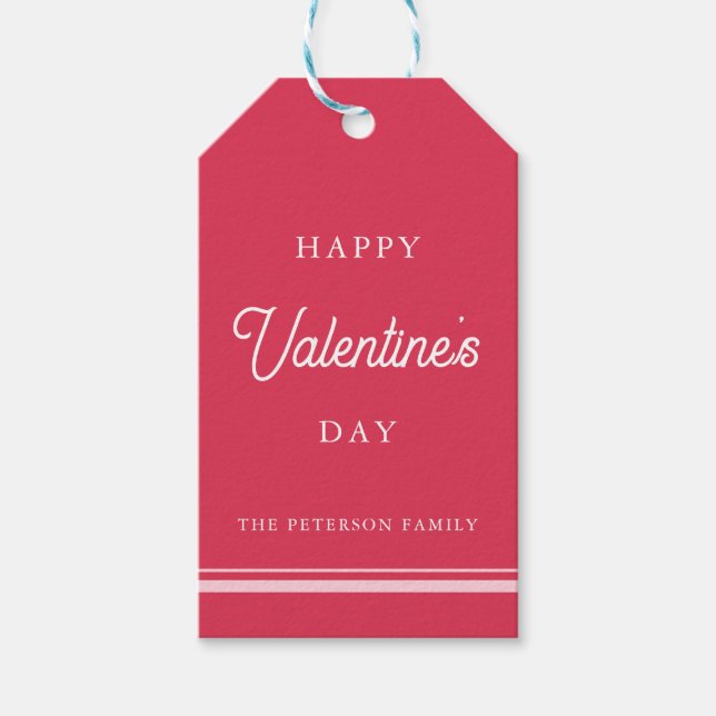 Happy Valentine's Day Heart Valentines   Geschenkanhänger (Vorderseite)