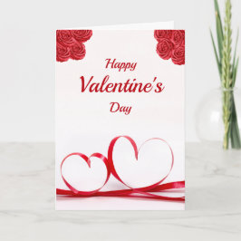 Happy Valentine's Day Heartfelt Wünsche faltbar Karte